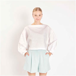 Rico Design Cotton Poplin Fabric - Holographic Checkered, 50 cm x 140 cm completed shirt project