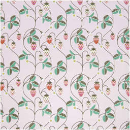 Rico Design Cotton Poplin Fabric - Pink Strawberries, 50 cm x 140 cm