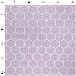 Rico Design Cotton Poplin Fabric - Lilac Rosette, 50 cm x 140 cm measurements