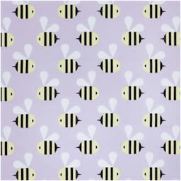 Rico Design Cotton Poplin Fabric - Lilac Bees, 50 cm x 140 cm