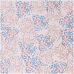 Rico Design Printed Cotton Fabric - Pink Allium, 50 cm x 140 cm