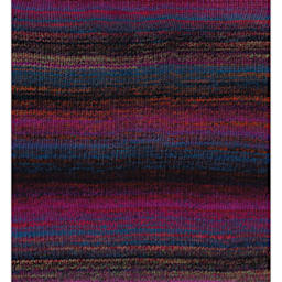 Sample made with DMC Pirouette Yarn 847 Red Violet