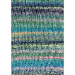 Sample made with DMC Pirouette XL Yarn 1102 Blue