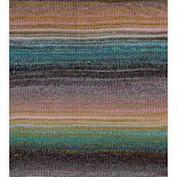 Sample made with DMC Pirouette Yarn 707 Gray Orange