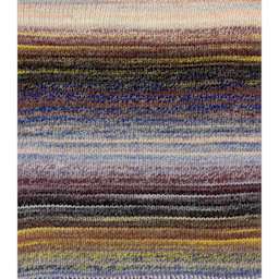 Sample made with DMC Pirouette Yarn 708 Brown