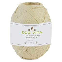 DMC Eco Vita Raffia Yarn - Beige, 109 yards with packaging