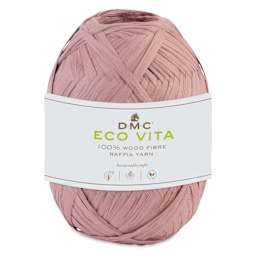 DMC Eco Vita Raffia Yarn - 04 Pink, 109 yards with packaging