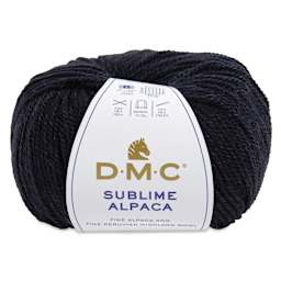 DMC Sublime Alpaca Yarn - 002 Black, 126 yards