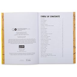 Illustration Studio: Beginning Manga - Inside spread showing Table of Contents
