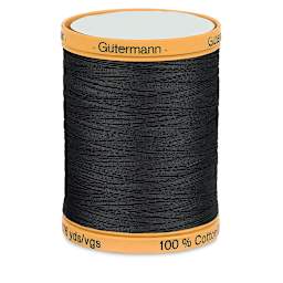 Gutermann Cotton Thread - Black, 876 yd Spool