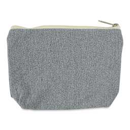 Harvest Import Recycled Canvas Zipper Pouches - Side view of small gusseted Zipper pouch