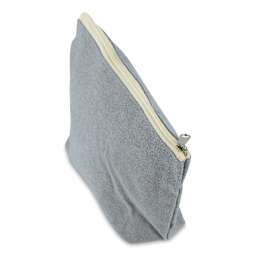 Harvest Import Recycled Canvas Zipper Pouches - Top angled view of large gusseted Zipper pouch