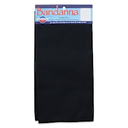 Carolina Creative Solid Bandana - Black, 22" x 22"