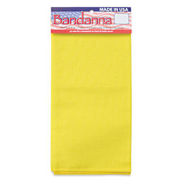 Carolina Creative Solid Bandana - Bright Yellow, 22" x 22"