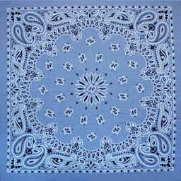 Hav-A-Hank Paisley Bandana - Chambray, 22" W x 22" L