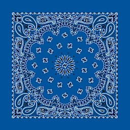 Hav-A-Hank Paisley Bandana - Royal Blue, 22" W x 22" L