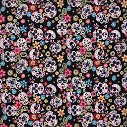 Hav-A-Hank Novelty Bandana - Day of the Dead, 22" W x 22" L