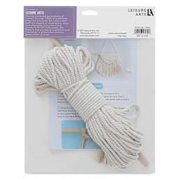 Leisure Arts Macramé Half Circle Kit, back of packaging