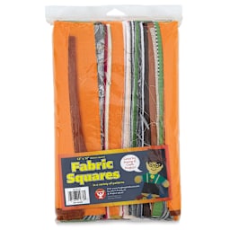 Hygloss Fabric Squares - 12" x 12", Assorted Colors, Package of 36 (In packaging)