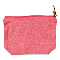 Harvest Import Washed Canvas Zipper Pouch - Pink, 8"H x 11"W x 3"D