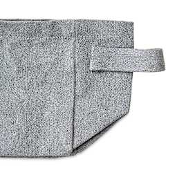 Harvest Import Recycled Canvas Storage Basket - Gray, 7"H x 7"W x 5"D (Close-up handle)
