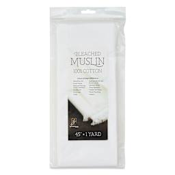 Richeson Bleached Muslin - 45" x 1 yd, front of the packaging. 