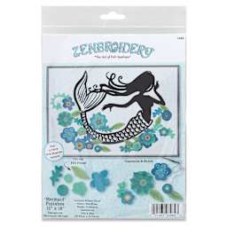 Design Works Zenbroidery Felt Applique Kits - Mermaid Silhouette (Front of packaging)