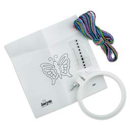 Design Works Punch Needle Kit - Butterfly, contents laid out