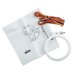 Design Works Punch Needle Kit - Fox, contents laid out