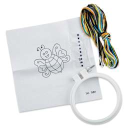 Design Works Punch Needle Kit - Bee, contents laid out