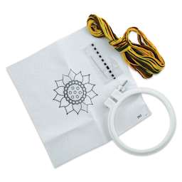 Design Works Punch Needle Kit - Sunflower, contents laid out