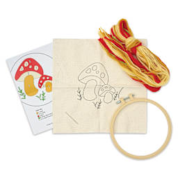 Design Works Yarn Punch Needle Kit - Mushroom, kit contents