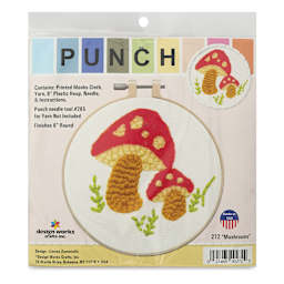 Design Works Yarn Punch Needle Kit - Mushroom, front of packaging