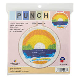Design Works Yarn Punch Needle Kit - Sunrise, front of packaging