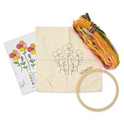 Design Works Yarn Punch Needle Kit - Poppies, kit contents