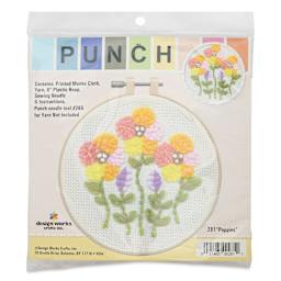 Design Works Yarn Punch Needle Kit - Poppies, front of packaging