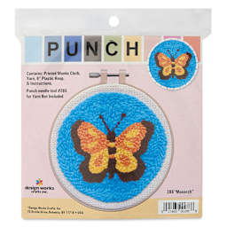 Design Works Yarn Punch Needle Kit - Monarch, front of packaging