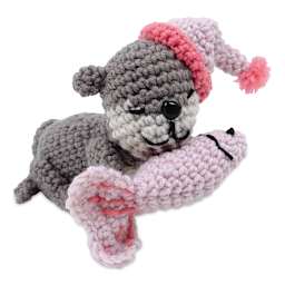 Needle Creations Crochet Kit - Otter, sample of the finished crochet 