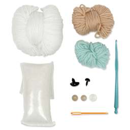 Needle Creations Crochet Kit - Dog V2 contents