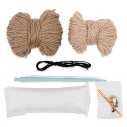Needle Creations Crochet Kit - Highland Cow V2 contents