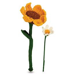 Needle Creations Macramé Flowers Kit, finished project