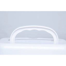 Singer Portable Bobbin Winder, close up of the carrying handle above the machine  