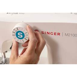 Singer M2100 Sewing Machine, close up of the stitch selector