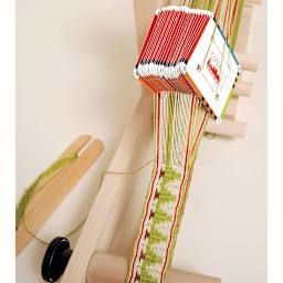 Schacht Card Weaving Cards - Pkg of 25, demonstration of the cards in use