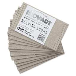 Inovart Chipboard Weaving Looms - Mini, 3-1/2" x 6", Pkg of 12, fanned out