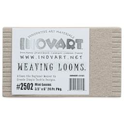 Inovart Chipboard Weaving Looms - Mini, 3-1/2" x 6", Pkg of 24