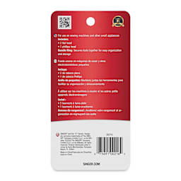 Singer Screwdriver Set - Pkg of 3, back of the packaging