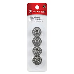 Singer Metal Bobbins front of packaging