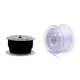 Singer Sewing Machine Bobbins - Class 15, Black and White, Pkg of 12 two threaded bobbins out of the case