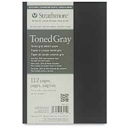 Strathmore Softcover 400 Series Toned Sketch Artist Journal - 8" x 5-1/2", Gray